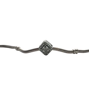 Authentic Pandora Square Sparkle Halo Charm Sterling Silver Cubic Zirconia